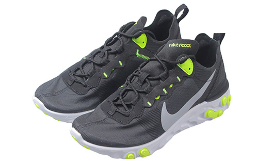 Фото № 2 с приближением к товару «‎Nike React Element 55 Black Volt Cool Grey (W)»