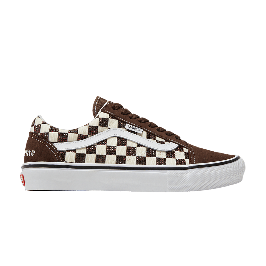 Фото № 1 с приближением к товару «‎Supreme x Swarovski x Vans Skate Old Skool Brown»