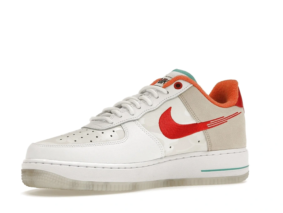 Фото № 3 с приближением к товару «‎Nike Air Force 1 Low 07 PRM Just Do It White Red Teal»