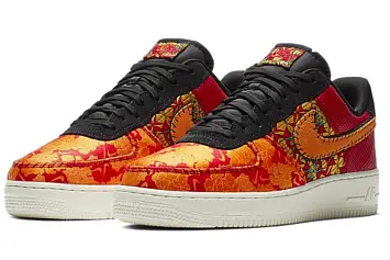 Nike Air Force 1 '07 Prm 3 Skate Shoes Gym RedBlack-Canyon Gold-Oran - 4
