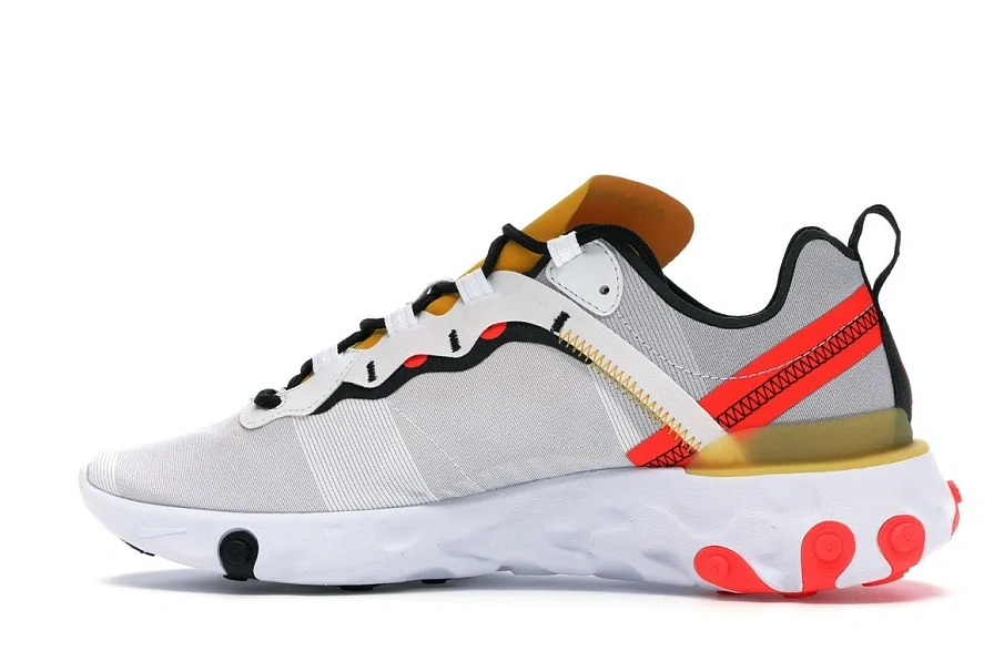 Фото № 5 с приближением к товару «‎Nike React Element 55 White Black Crimson Gold»