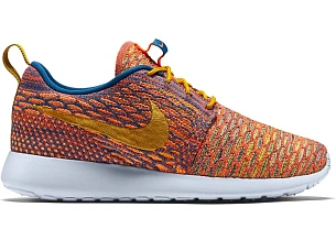 Nike Roshe One Flyknit Dark Citron Sunset Glow 