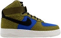 Фото № 1 с приближением к товару «‎Nike Air Force 1 Hi Premium Suede Olive Flak/Black-Midnight Turquoise »