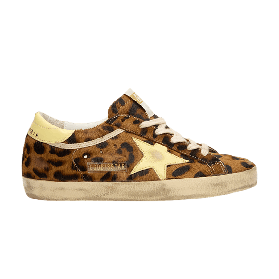 Фото № 1 с приближением к товару «‎Women's Golden Goose Super-Star Horsy Upper Toe And Tongue Leopard Pale Yellow»