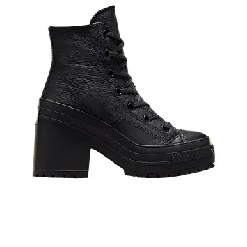 Converse Women's Chuck 70 De Luxe Heel Leather High Black - 1