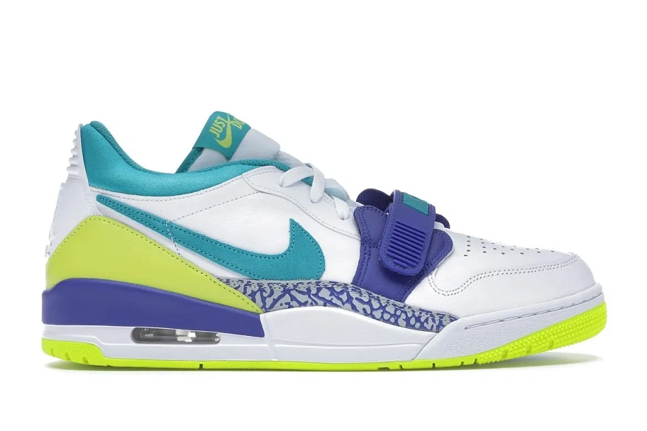 Фото № 1 с приближением к товару «‎Jordan Legacy 312 Low Ultramarine Neon Yellow Aquamarine»
