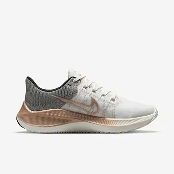 Nike Wmns Zoom Winflo 8 Low-Top Running Shoes GrayWhiteGold - 2