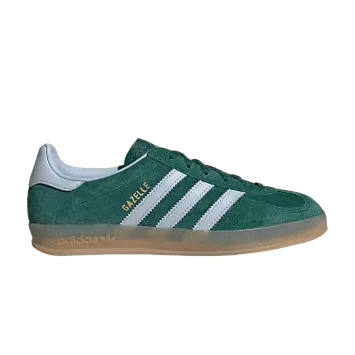 adidas Women's Gazelle Indoor Collegiate Green Crystal Sky Gum