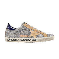 Фото № 1 с приближением к товару «‎Golden Goose Women's Superstar Camo Glitter - Silver»