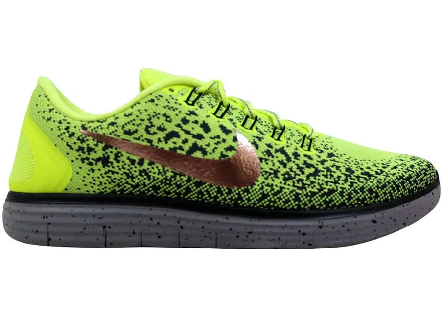 Фото № 1 с приближением к товару «‎Nike Free Run Distance Shield Volt/Metallic Red Bronze-Dark Grey»