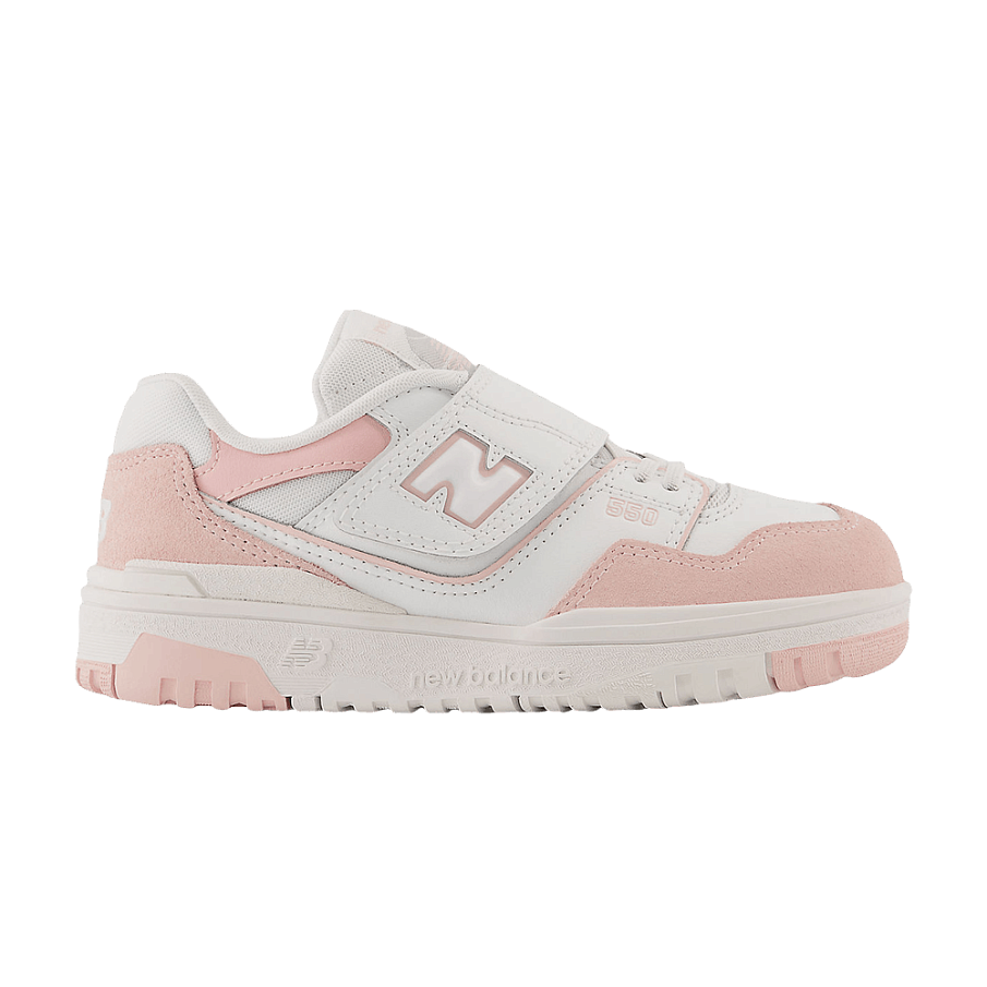 Фото № 1 с приближением к товару «‎New Balance 550 Bungee Lace Top Strap Little Kid White Pink Haze»