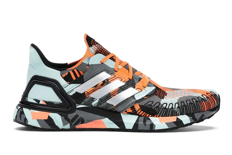 Фото № 1 с приближением к товару «‎adidas Ultra Boost 20 Camo Orange Frost»