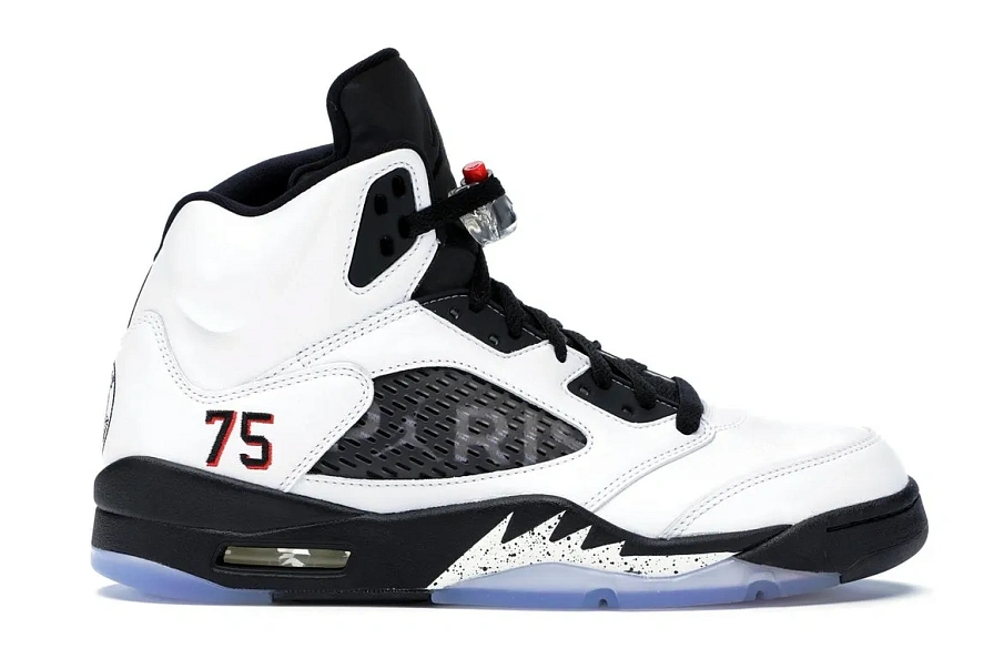 Фото № 1 с приближением к товару «‎Jordan 5 Retro Paris Saint-Germain White (F&F)»