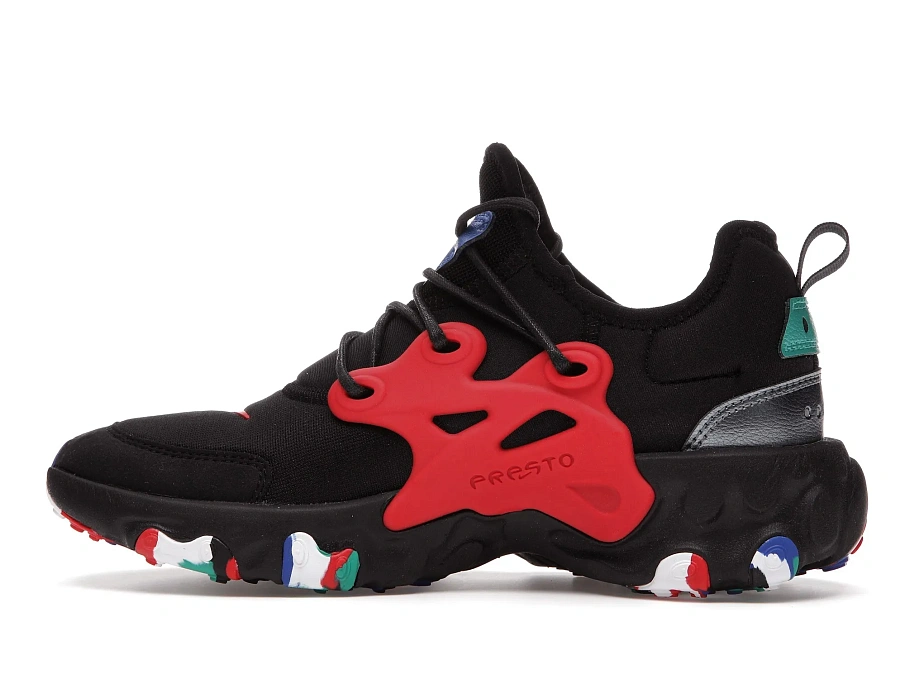 Фото № 5 с приближением к товару «‎Nike React Presto Black Red Multicolor »