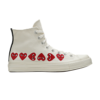 Фото № 1 с приближением к товару «‎Comme des Garçons Play x Converse Chuck 70 Hi Top Multi Heart»