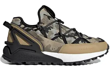 adidas originals ZX 2K Boost Utility Gore-Tex Running Shoes GreenBlackBrown (H05319) - 2