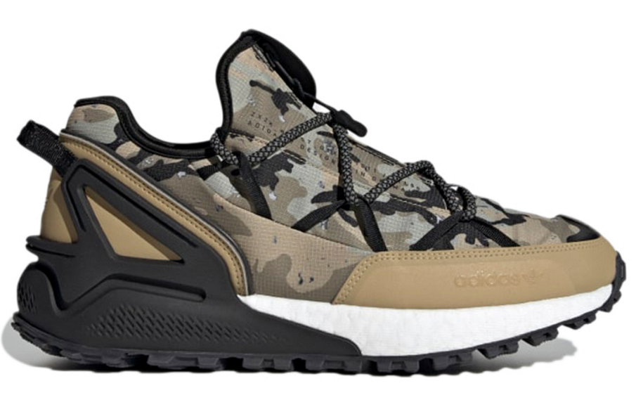 Фото № 2 с приближением к товару «‎adidas originals ZX 2K Boost Utility Gore-Tex Running Shoes GreenBlackBrown»