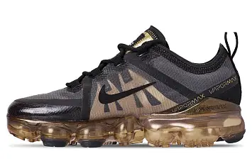 Nike Air Vapormax 2019 Black Metallic Gold Running Shoes - 1