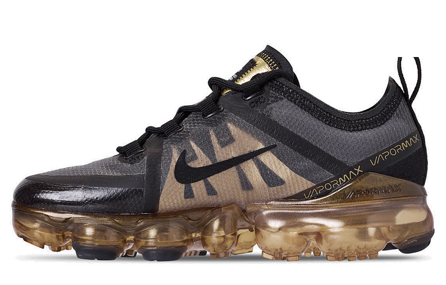 Фото № 1 с приближением к товару «‎Nike Air Vapormax 2019 Black Metallic Gold Running Shoes»