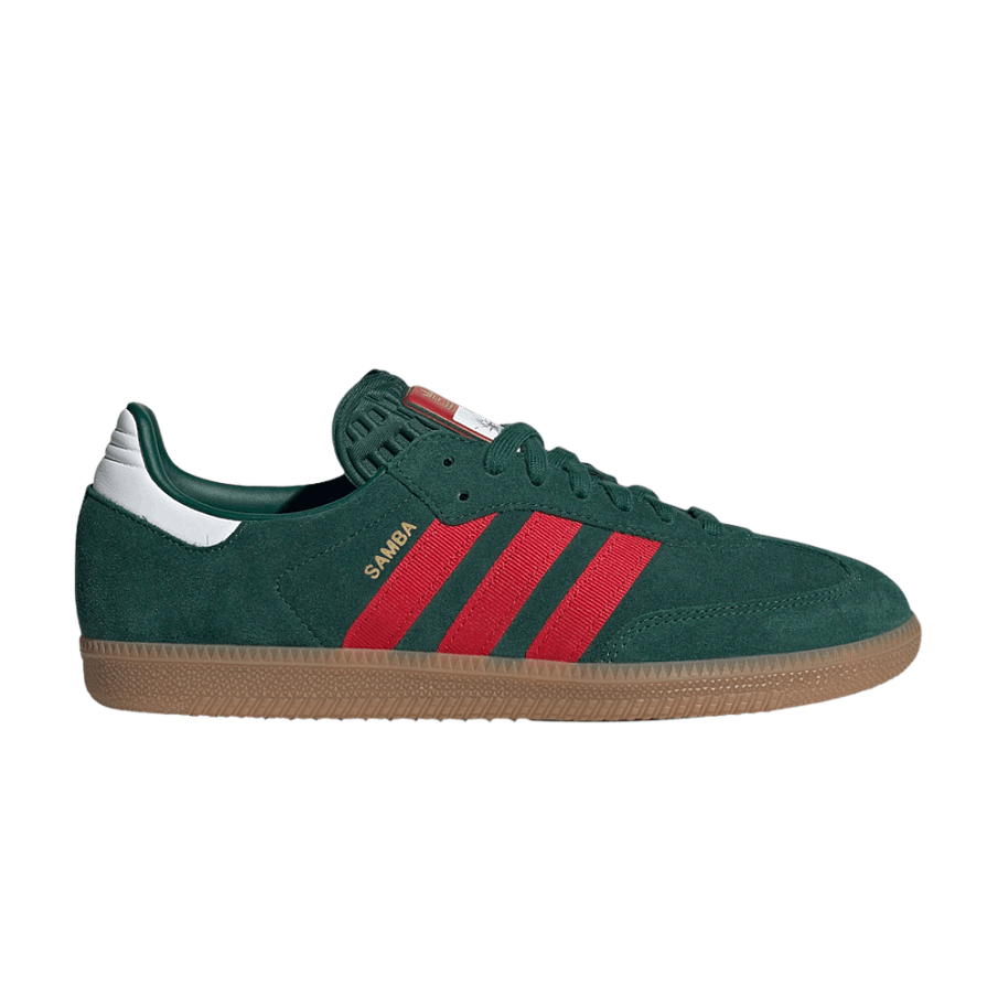 Фото № 1 с приближением к товару «‎adidas Samba OG Team Dark Green Better Scarlet Gum»