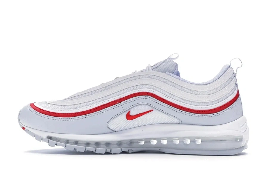 Фото № 5 с приближением к товару «‎Nike Air Max 97 White Pure Platinum University Red»