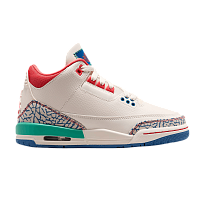 Фото № 1 с приближением к товару «‎Air Jordan 3 GS Retro Chalk & Track Red»