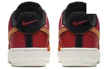 Nike Air Force 1 '07 Prm 3 Skate Shoes Gym RedBlack-Canyon Gold-Oran - 6