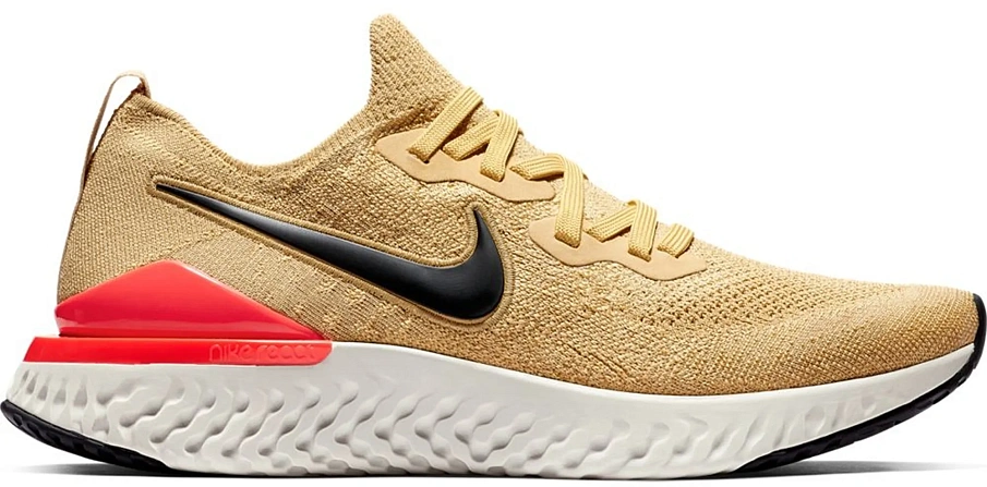 Фото № 1 с приближением к товару «‎Nike Epic React Flyknit 2 Club Gold Black Red Orbit»