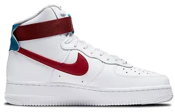 Nike Air Force 1 High Skate Shoes WhiteRedGreen - 2