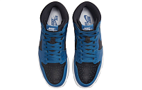 Фото № 4 с приближением к товару «‎Nike Air Jordan 1 High OG Vintage basketball shoes Dark Marina Blue»