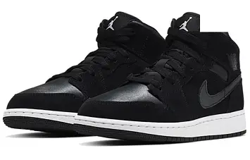 Nike Air Jordan 1 Mid White Black Grey - 4