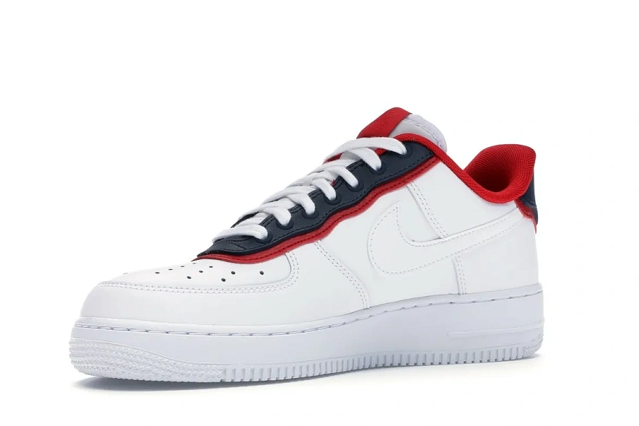 Фото № 2 с приближением к товару «‎Nike Air Force 1 Low Double Layer White Obsidian Red»