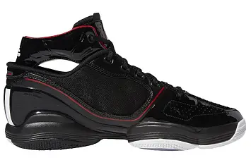  adidas adiZero Rose 1 Vintage basketball shoes BlackWhiteScarlet - 2