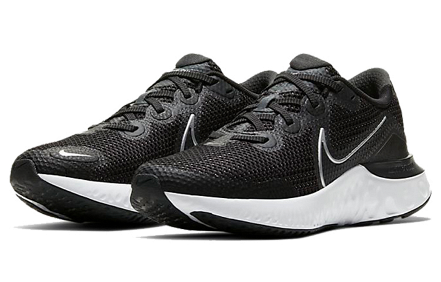 Фото № 3 с приближением к товару «‎Nike Renew Run GS 'Black Metallic Silver'»