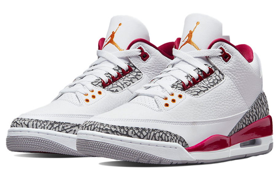 Фото № 3 с приближением к товару «‎Nike Air Jordan 3 Retro Vintage Basketball shoes Cardinal Red»