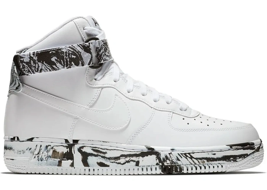 Фото № 1 с приближением к товару «‎Nike Air Force 1 High Dip Dye White Black»