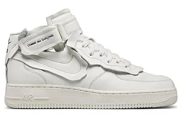 CDG x Nike Air Force 1 Mid White - 3