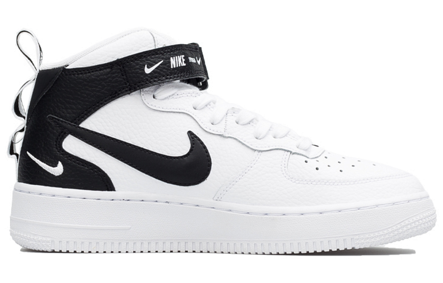 Фото № 2 с приближением к товару «‎Nike Air Force 1 Mid LV8 White Black»