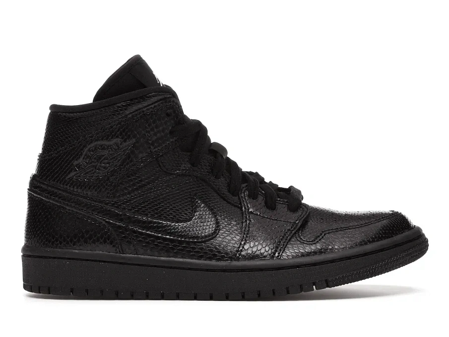 Фото № 1 с приближением к товару «‎Jordan 1 Mid Black Snakeskin »