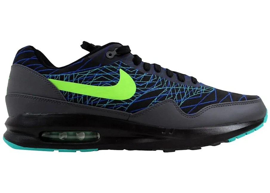 Фото № 1 с приближением к товару «‎Nike Air Max Lunar 1 Jacquard Winter Black Flash Lime Hyper Cobalt»