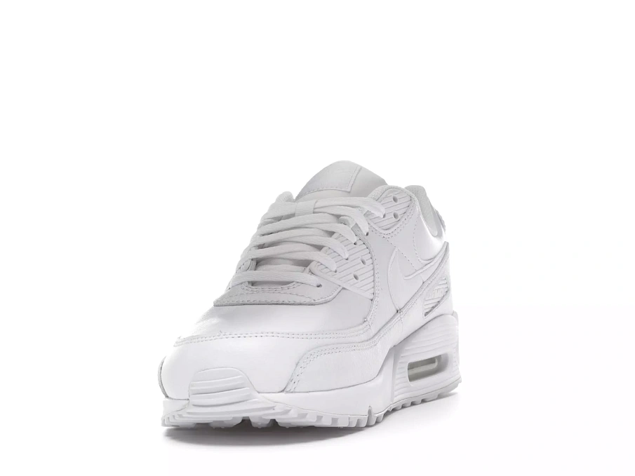 Фото № 2 с приближением к товару «‎Nike Air Max 90 Leather Triple White (2020)»