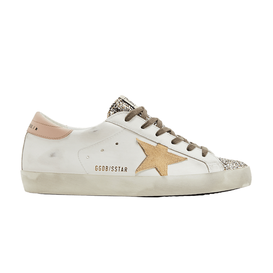 Фото № 1 с приближением к товару «‎Golden Goose Women's Superstar Platinum Glitter Toe»