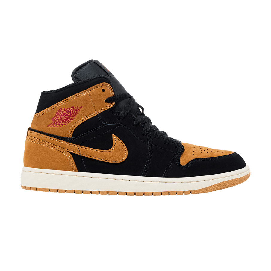 Фото № 1 с приближением к товару «‎Air Jordan 1 Mid Black Flax»