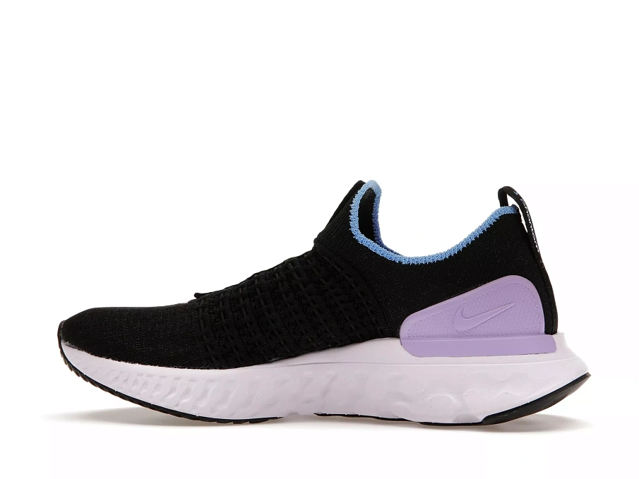 Фото № 4 с приближением к товару «‎Nike React Phantom Run Flyknit 2 Black Barely Grape University Blue »