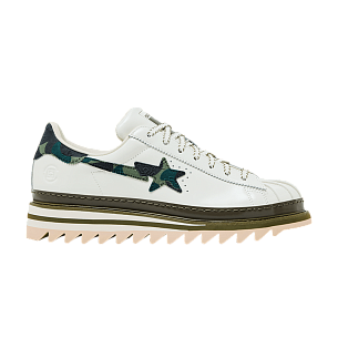 CLOT x BAPE x adidas Superstar Off White Olive Cargo