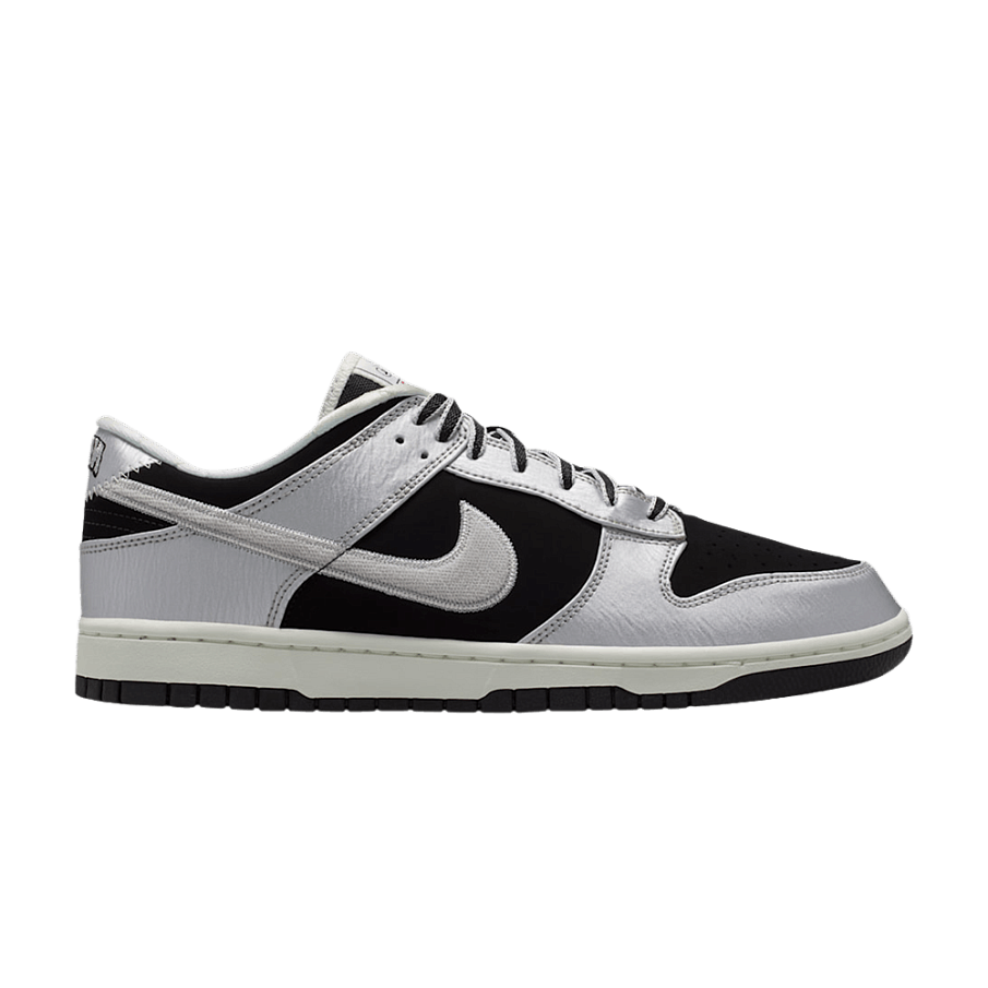 Фото № 1 с приближением к товару «‎Nike Dunk Low Retro Metallic Silver Black Sail (IM4413-001)»