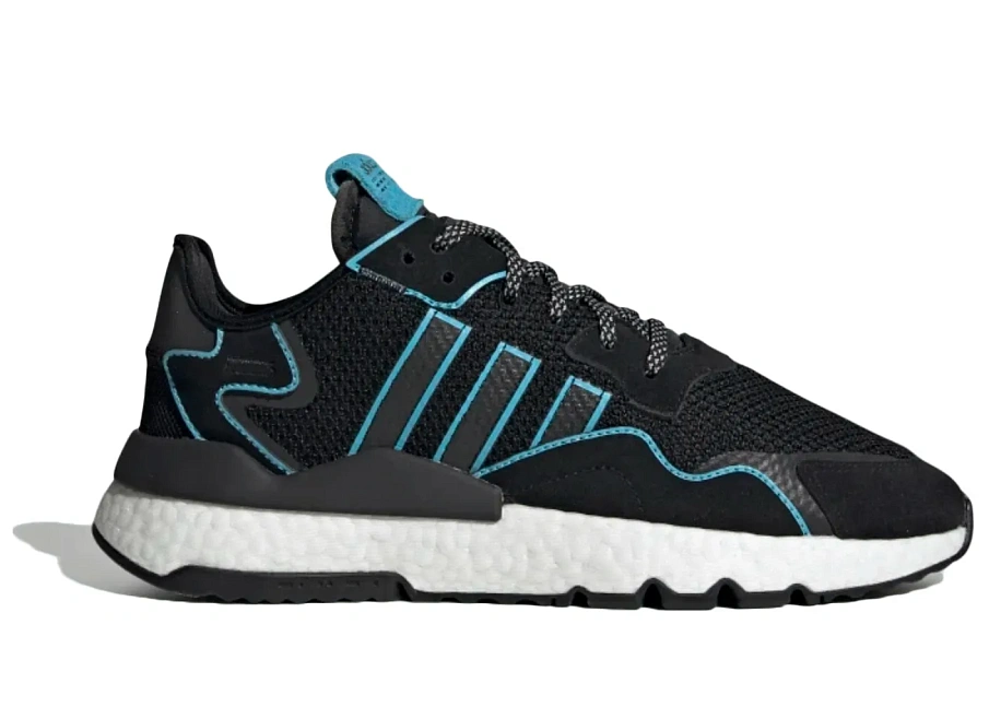 Фото № 1 с приближением к товару «‎adidas Nite Jogger Core Black Bright Cyan»