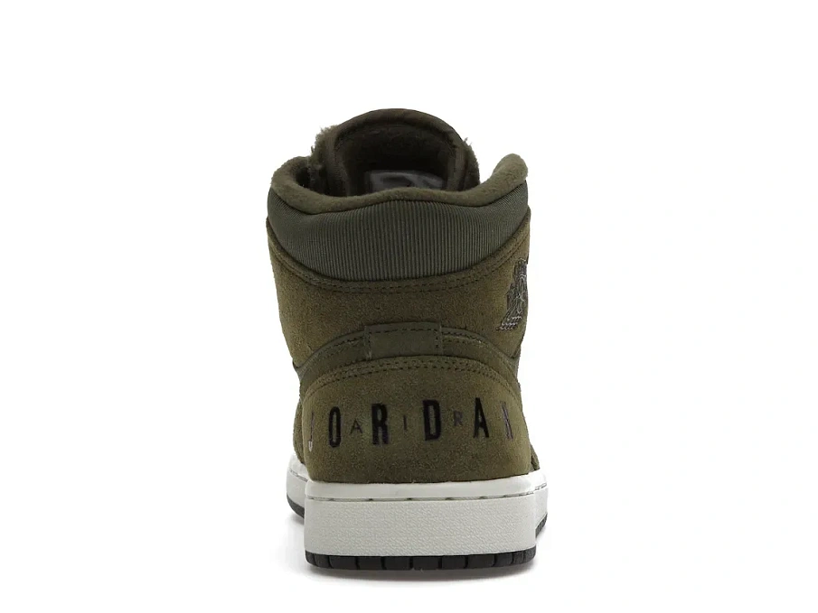 Фото № 4 с приближением к товару «‎Jordan 1 Mid Olive Canvas (2018)»