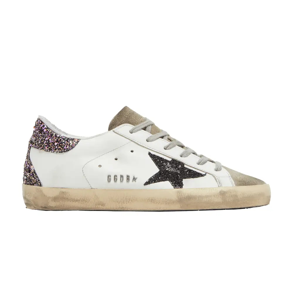 Golden Goose Women's Superstar White Black Glitter - 1