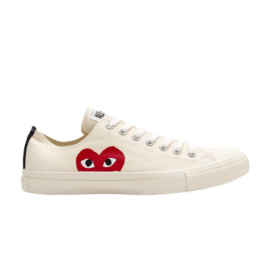 Фото № 1 с приближением к товару «‎Comme des Garçons PLAY x Converse Chuck Taylor All Star Low White»